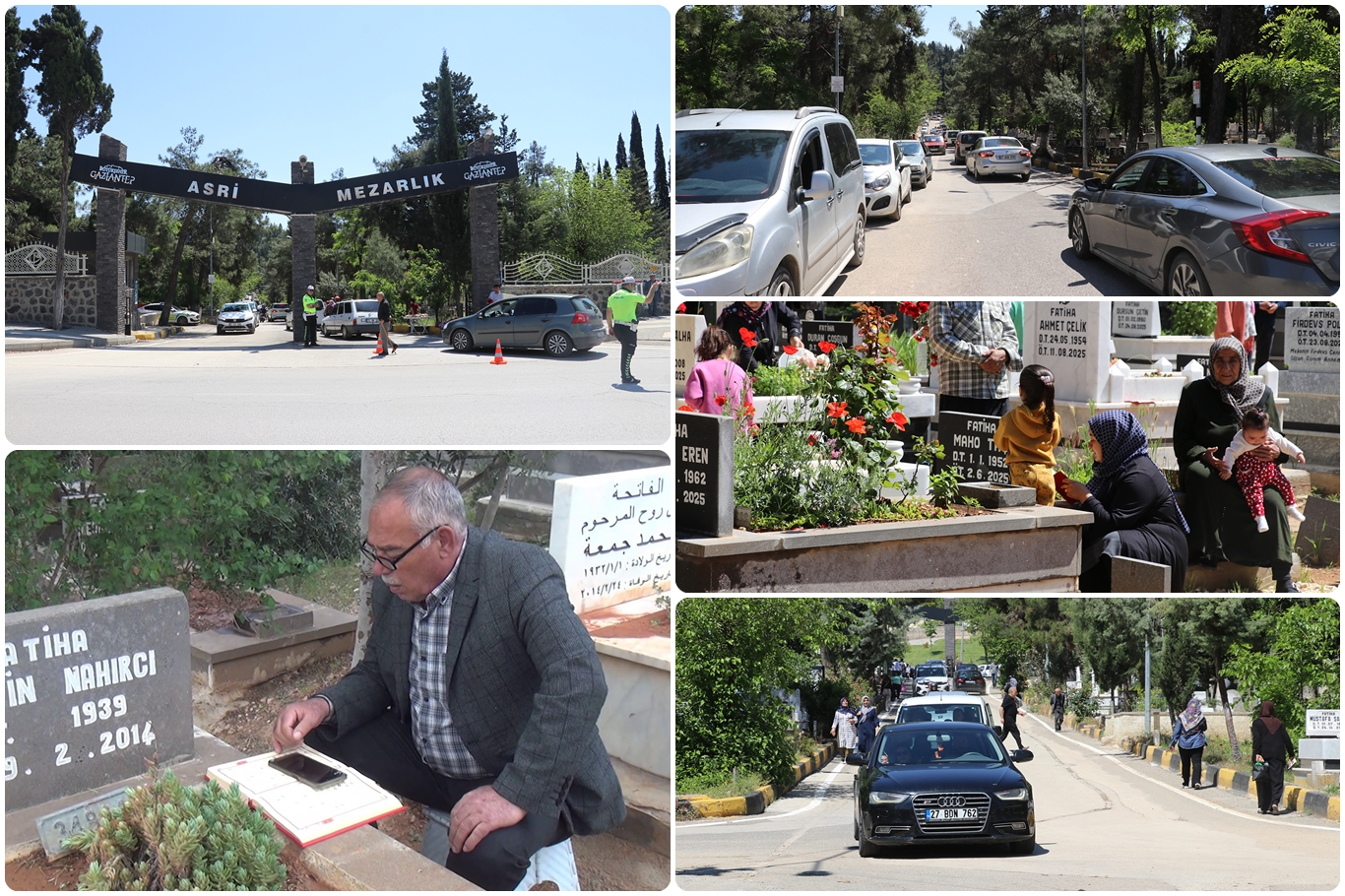 Bayramda kabir ziyaretleri sürüyor