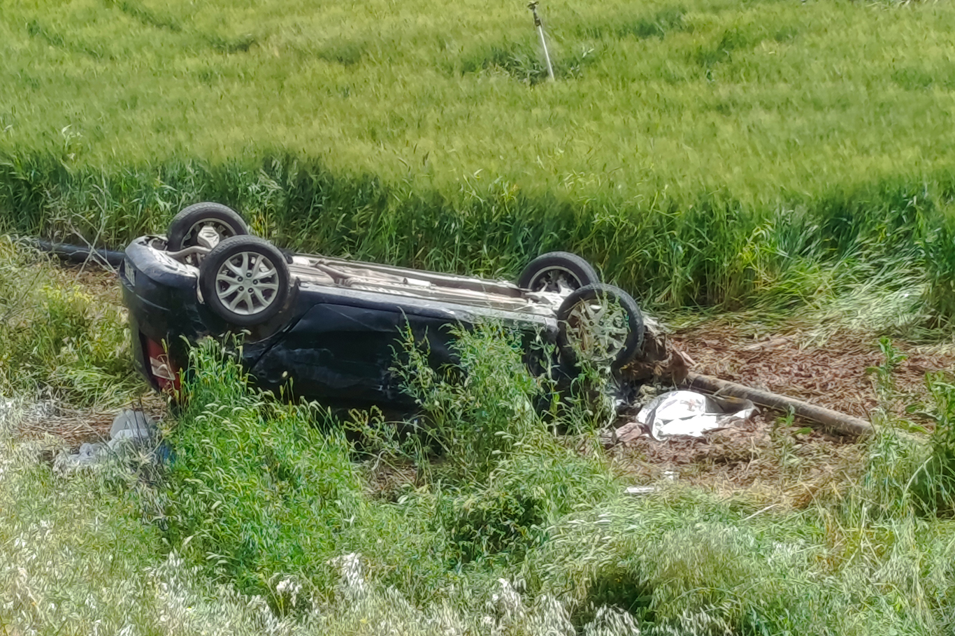 Çınar'da otomobil takla attı: 1 ölü, 1'i ağır 4 yaralı