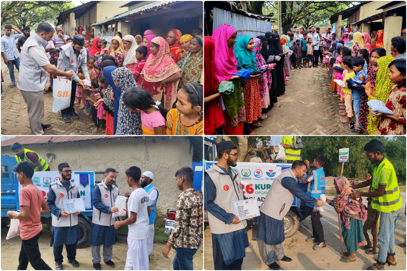 Yardım kuruluşları kurban etlerini Bangladeşli mazlumlara ulaştırdı