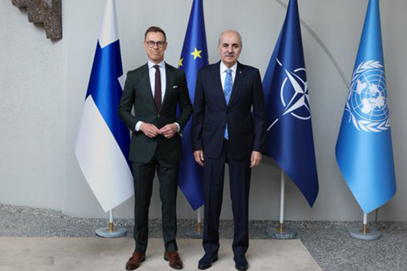 TBMM Başkanı Kurtulmuş, Finlandiya Cumhurbaşkanı Stubb tarafından kabul edildi