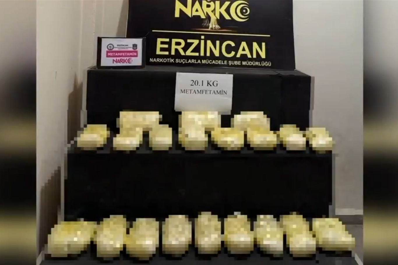 Erzincan'da 20 kilogram metamfetamin ele geçirildi