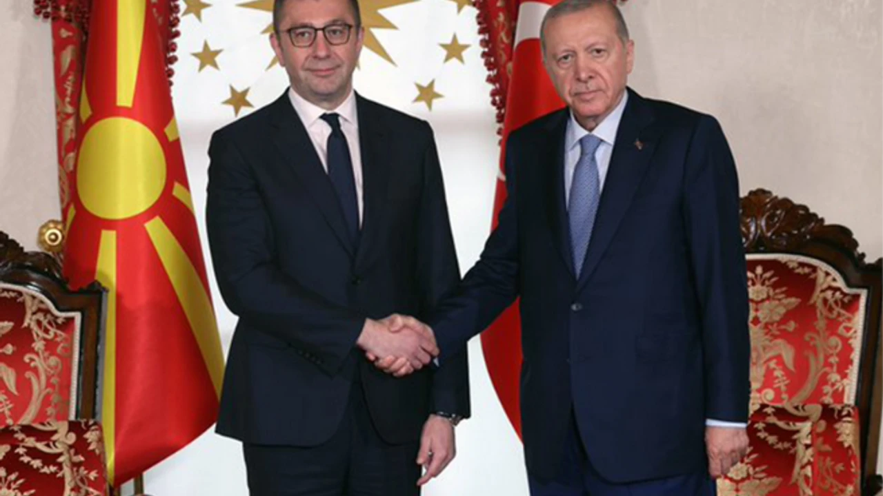 Erdoğan, Kuzey Makedonya Başbakanı Mickoski’yi kabul etti