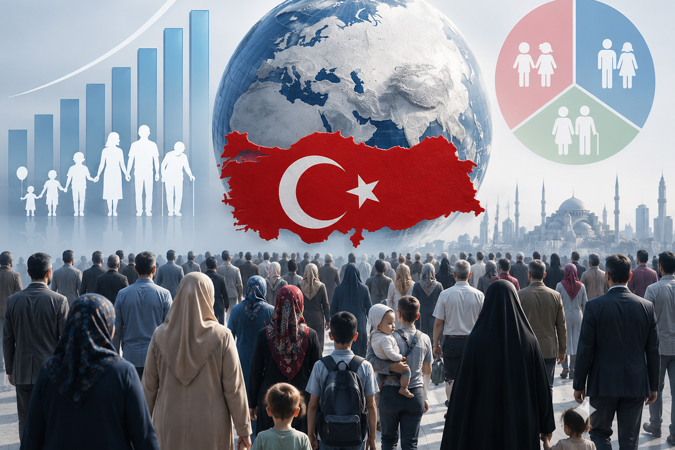 Türkiye nüfus büyüklüğünde dünyada 18'inci sırada yer aldı