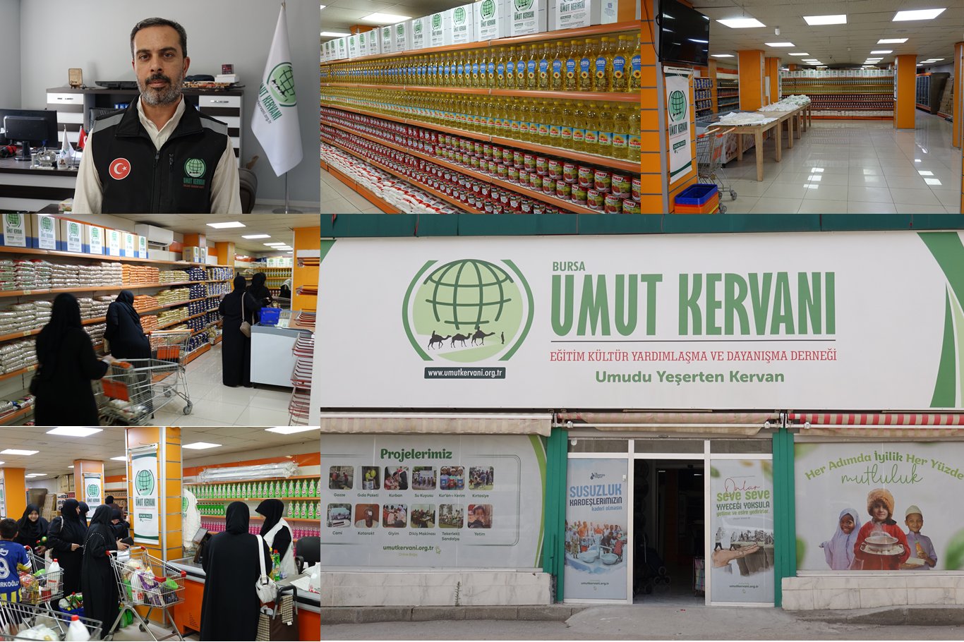 Bursa Umut Kervanından ihtiyaç sahibi ailelere kapsamlı destek