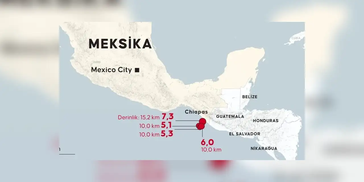 Meksika açıklarında art arda depremler
